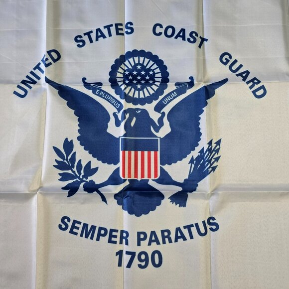 US Coast Guard Flag 2x3 United States Emblem USCG House Banner Grommets NEW - Picture 2 of 4